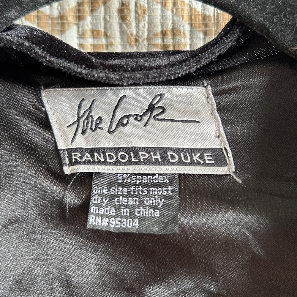 Randolph Duke Black Ruffled Capesize o/s - Picture 3 of 4